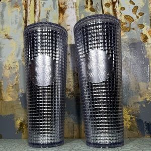 Starbucks Silver Disco Grid Tumbler Bundle